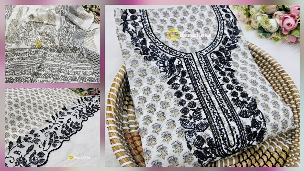 টাইমলেস ব্ল্যাক-এন্ড-হোয়াইট কম্বিনেশন— 🖤🤍 three piece design | wholesale market | Eid 2026/ trending