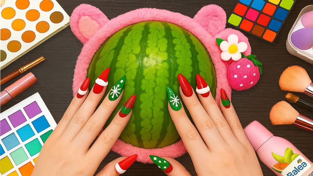 ASMR Makeup on Watermelon (No Talking)
