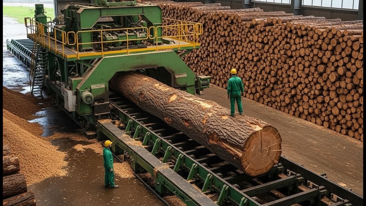 Inside the Largest Wood Sawmill Factory – How Plywood Is Made From Logs to Table | Full Process