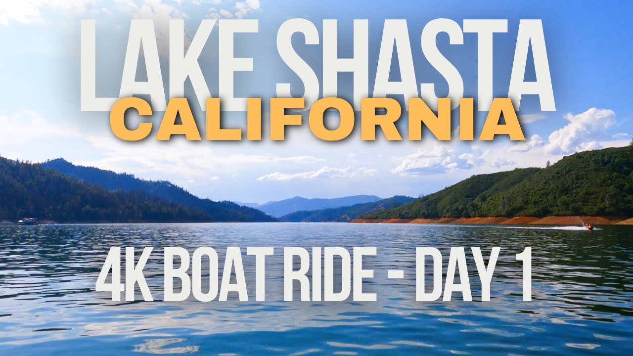 [4K] Boating Shasta Lake California Boat Ride Day 1 - Pontoon Boat Tour Sacramento River #lakeshasta