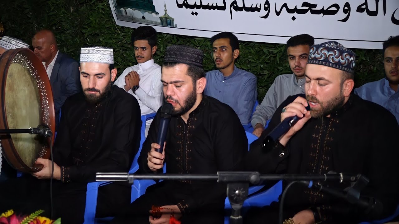 المولد النبوي الشريف في مدينة الرمادي في دار الحاج حميد المداحين ملا مصطفى و حسن عبدالكريم