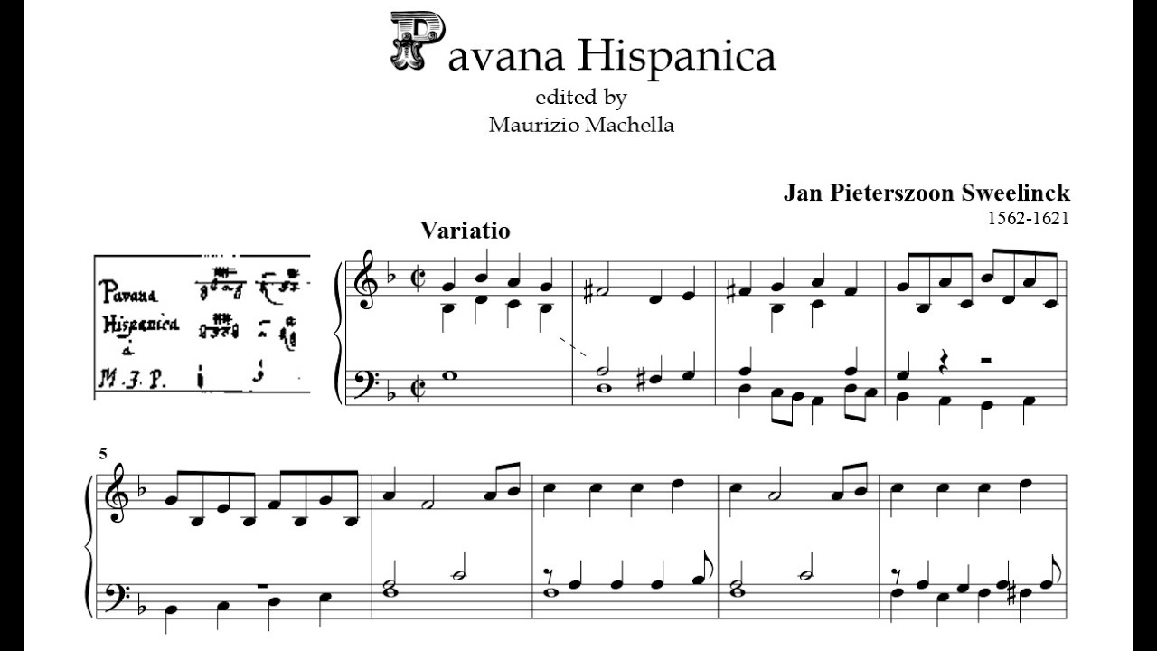 J.P. Sweelinck (1562-1621): Pavana Hispanica (Ms. source: Uppsala)