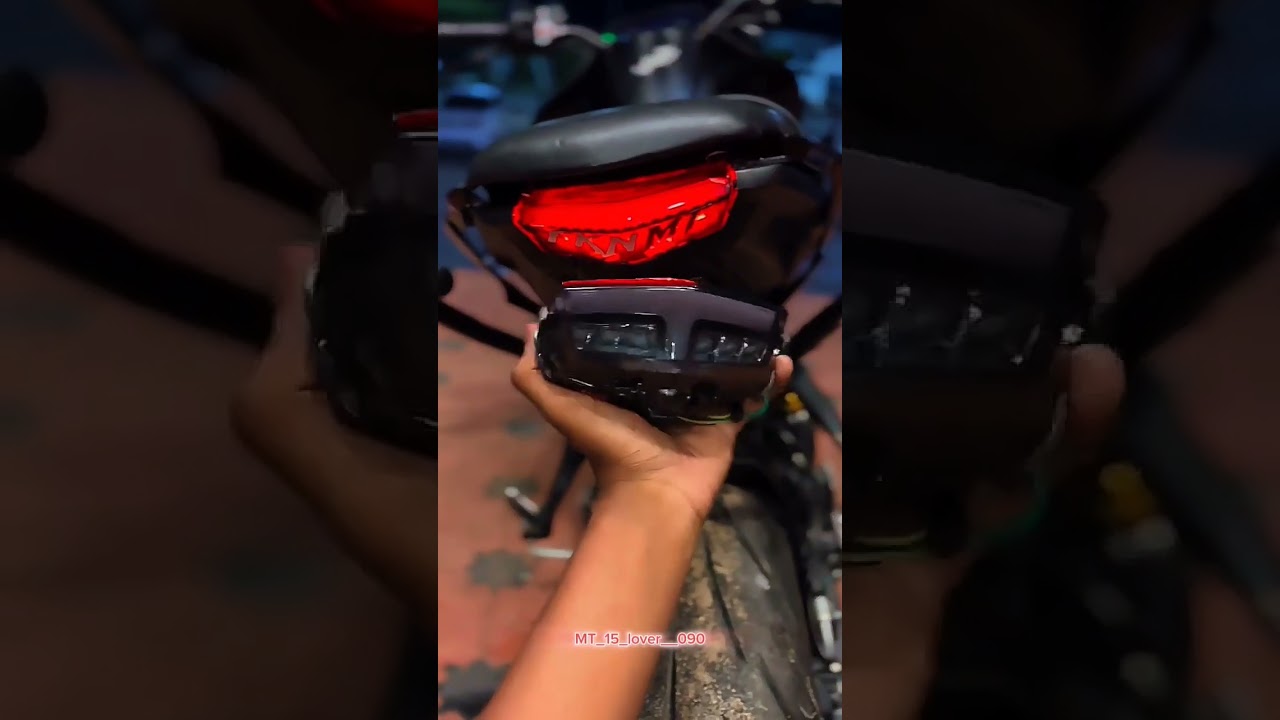 Yamaha MT-15 Rear Headlight Upgrade | Aggressive Night Look!🌙 #automobile #mt15 #shorts #viralshorts