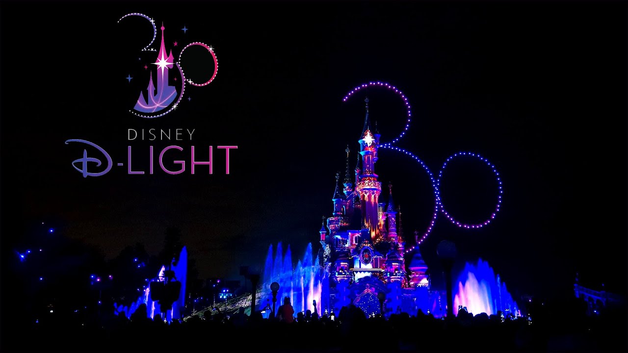 Disneyland Paris 30th anniversary night show Disney D-Light (with drone)