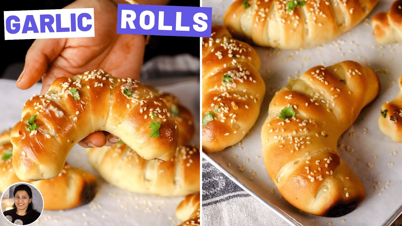 Restaurant Style Cheese Garlic Rolls at Home | Super Easy Bread Croissants | Mintsrecipes