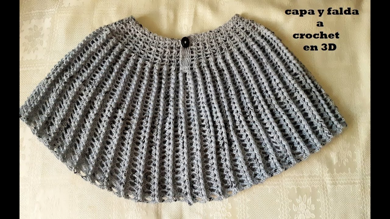 capa a crochet - tejido con ganchillo - punto puff en 3D