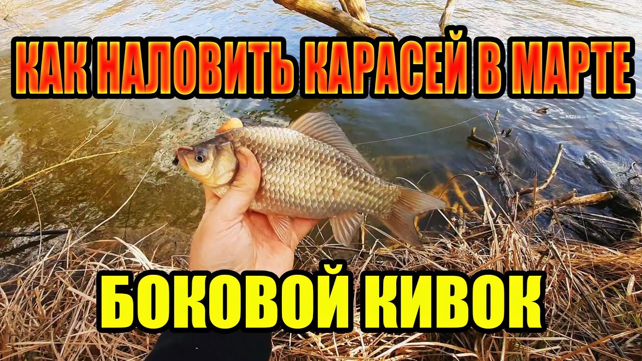 Как ЛОВИТЬ КАРАСЯ ранней ВЕСНОЙ. БОКОВОЙ КИВОК.