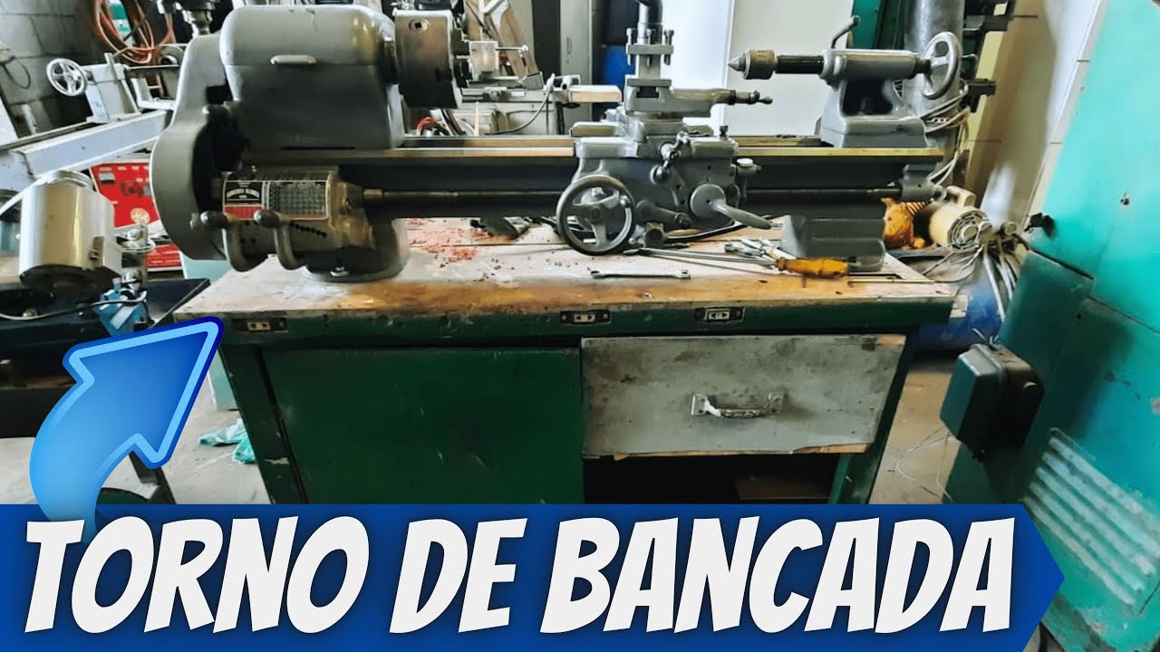 TORNO DE BANCADA USADO EM BOM ESTADO - S&Oacute; AQUI NA MAQWEB