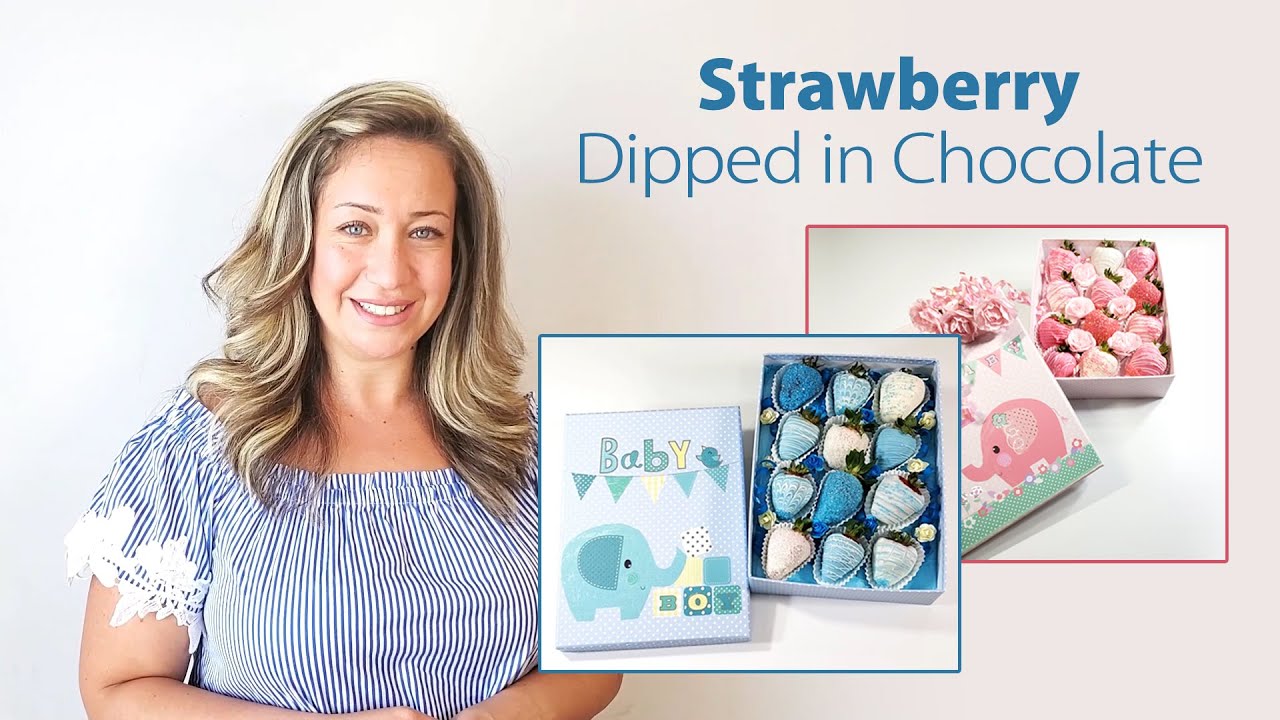 DIY - How to Make Strawberry Dipped in Chocolate Box - Money Holder for Baby Shower
