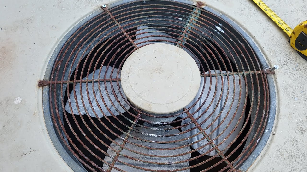 Noisy AC fan motor. How to replace & fix home air conditioner fan motor and blade. Older units.