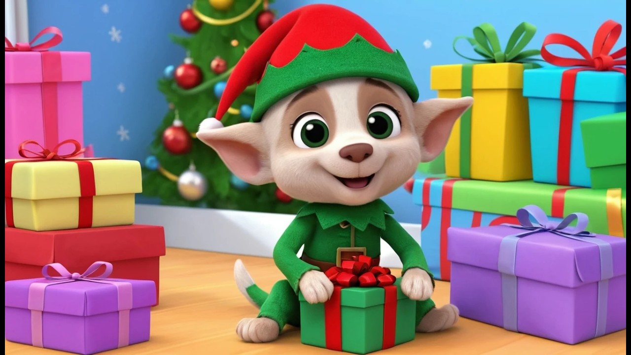 Щенок эльф заворачивается в подарок 🎁😂