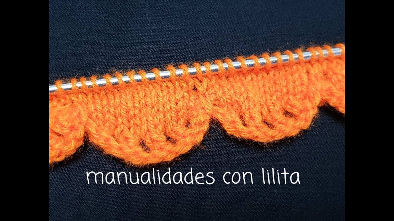PUNTO DE BORDE O INICIO TEJIDO A DOS AGUJAS O PALILLOS SUPER FÁCIL