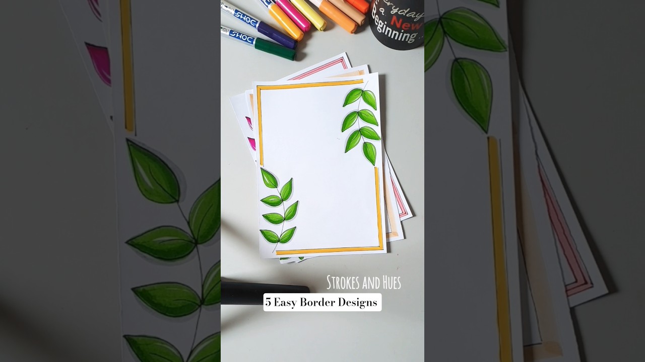 5 border designs for projects|#shorts #borderdesign #borderdesigns #borderdesignsforproject