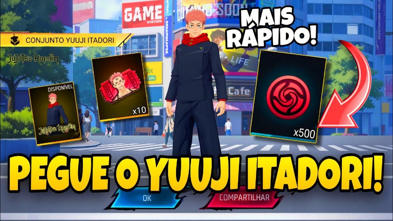 CORRE!! COMO PEGAR O YUUJI ITADORI MAIS RÁPIDO E FÁCIL NO EVENTO DESPERTAR DE JUJUTSU NO FREE FIRE
