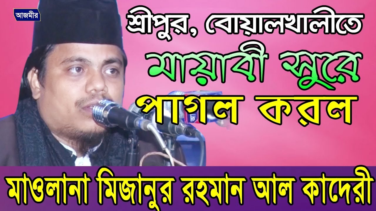 মিজানুর রহমান আলকাদেরী।মায়াবী সুরে পাগল কলো বোয়ালখালী বাসীকে। Mizanur Rahaman । Bangla Waz-2019
