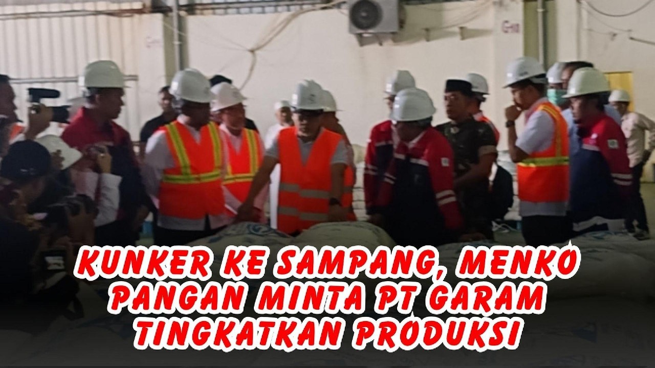 Kunker ke Sampang, Menko Pangan Minta PT Garam Tingkatkan Produksi
