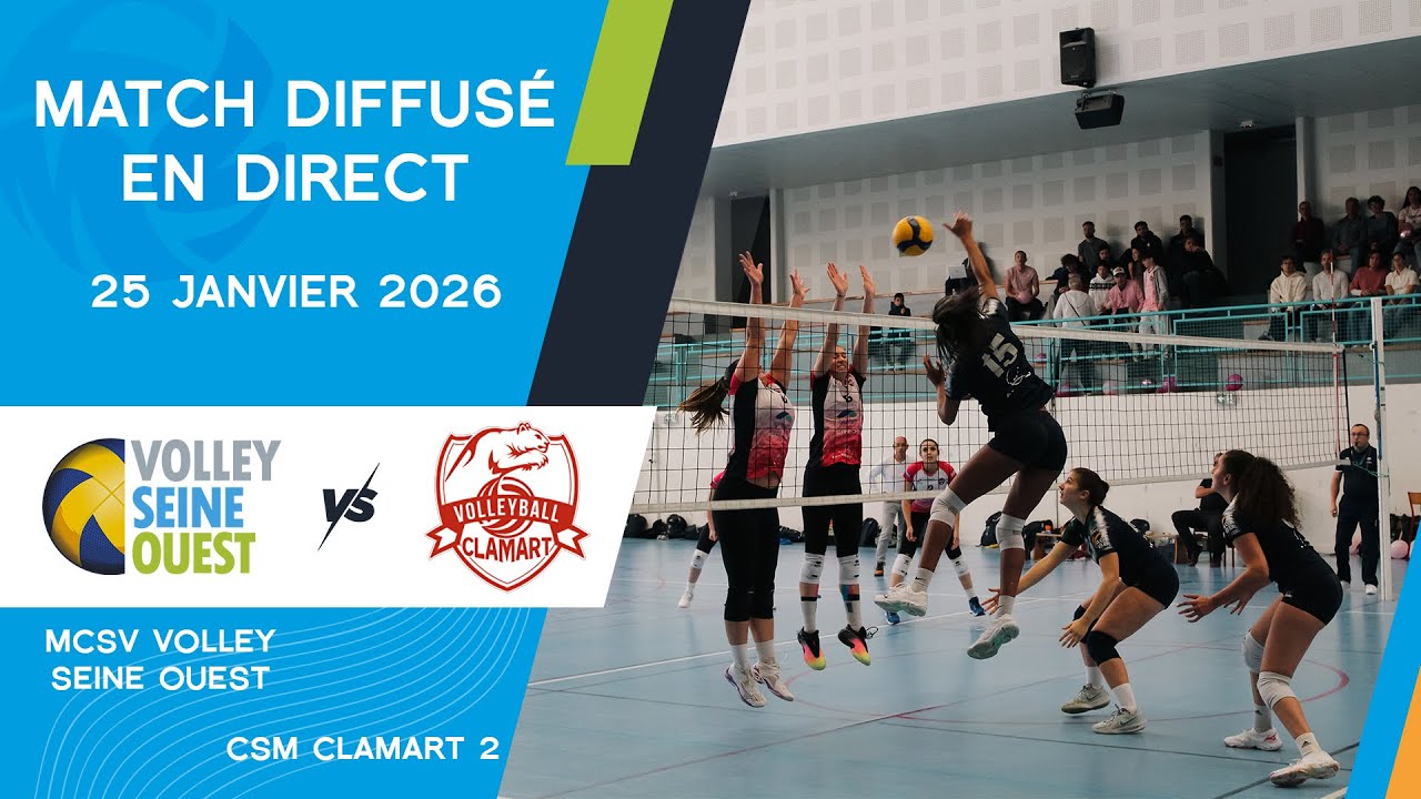 Match MCSV VOLLEY SEINE OUEST face à CSM CLAMART 2
VSO MCSV VS CLAMART 2