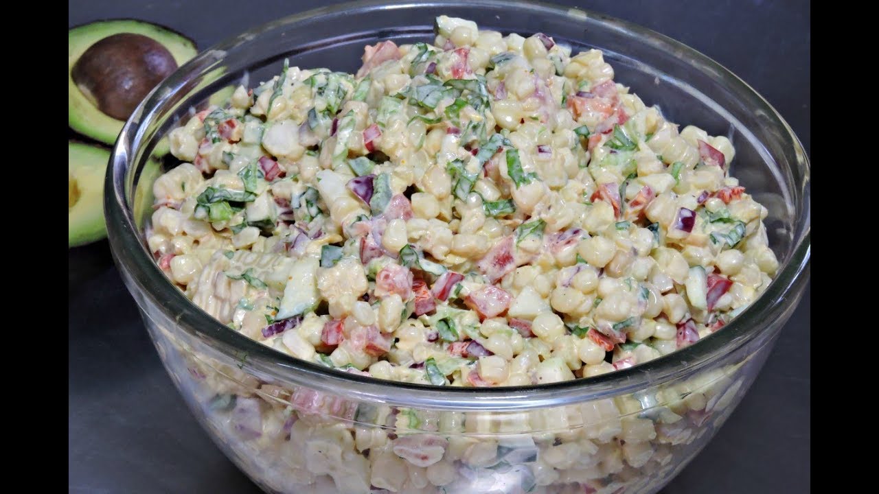 Ensalada veraniega de Elote,  Choclo o maíz tierno. -RecetasdeLuzMa