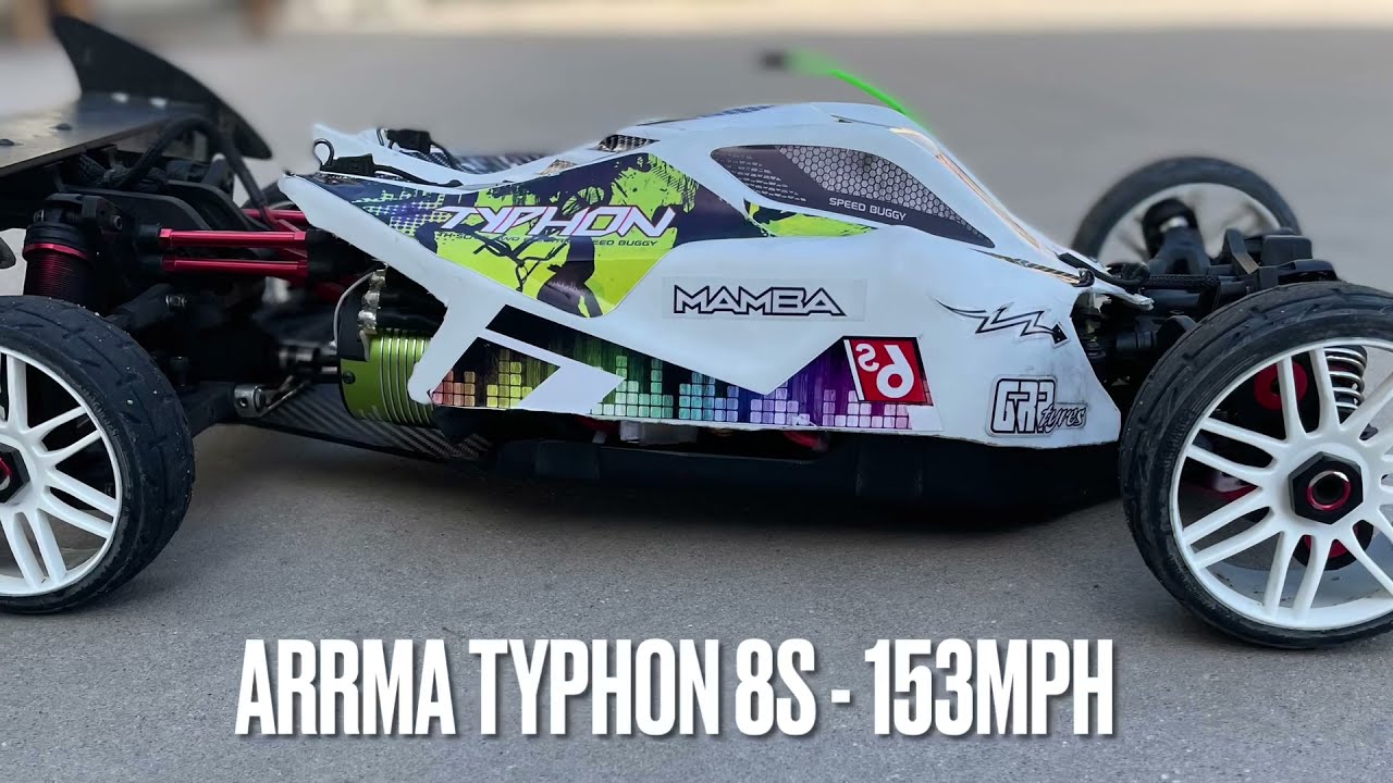 Arrma Typhon Stretched Speed Run - 8S - Castle Creations 1721 - XLX2 - 153MPH
