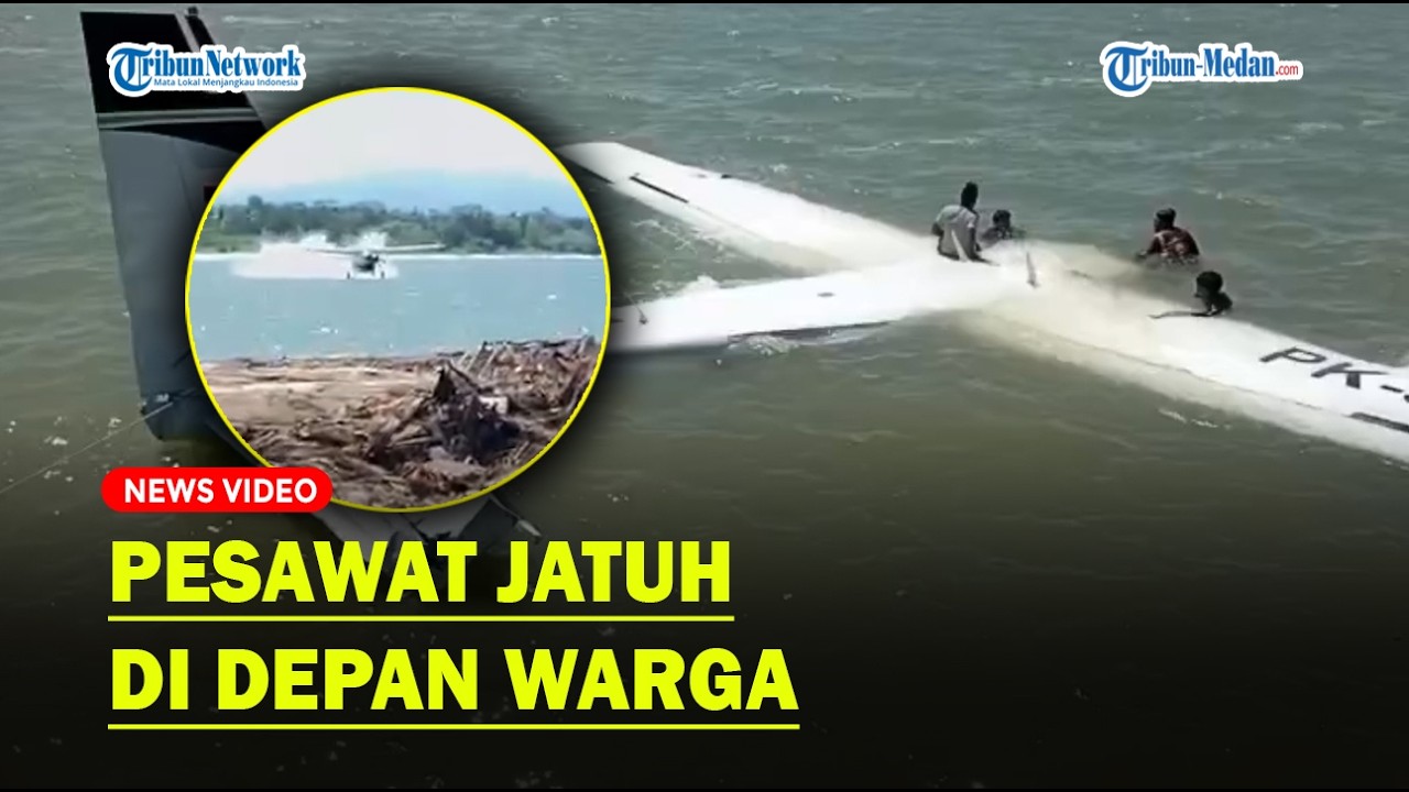 Kamera Ponsel Warga Rekam Pesawat Jatuh di Pantai Nabire Barat