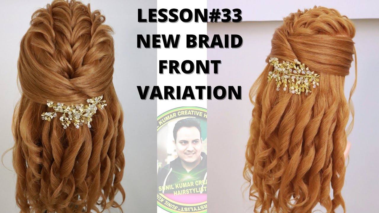 new series lesson #33 / new easy front variation for wedding hairstyle/ front variation hairstyle