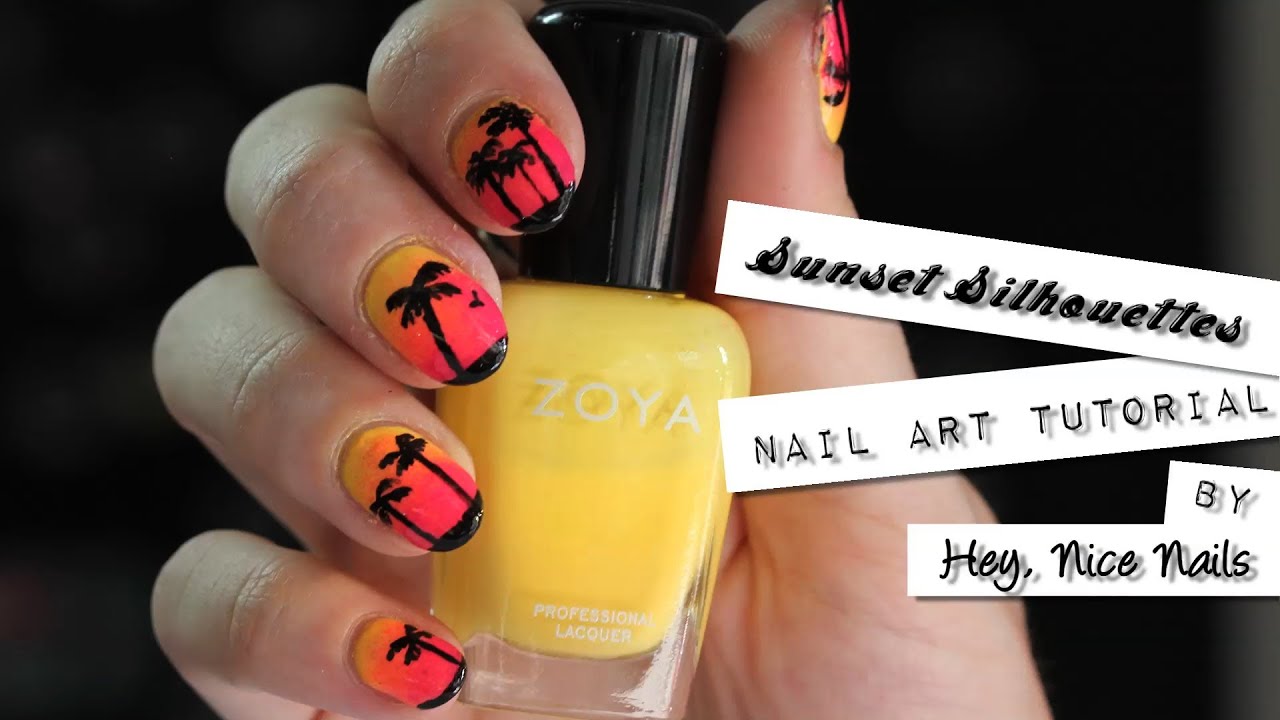 #NAILgasmTV: Sunset Silhouettes (gradient nails tutorial) w/Hey, Nice Nails