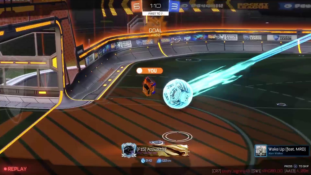 Playing Rocket League!