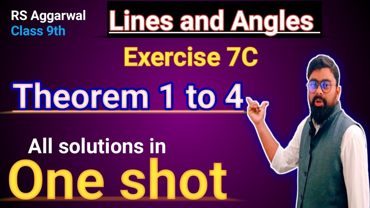 Theorems | Lines And Angles Class 9 | Exercise 7C | RS Aggarwal Class 9 Exercise 7C | Chapter 7