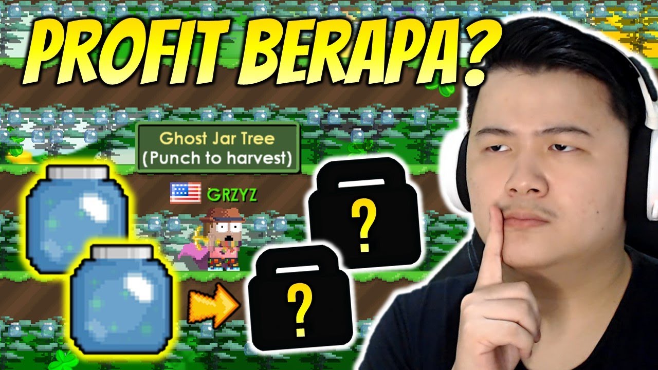 Lazy PROFIT Ghost Jar Seed Masih Worth it!? - Growtopia Profit 2022 | GRZYZ GT