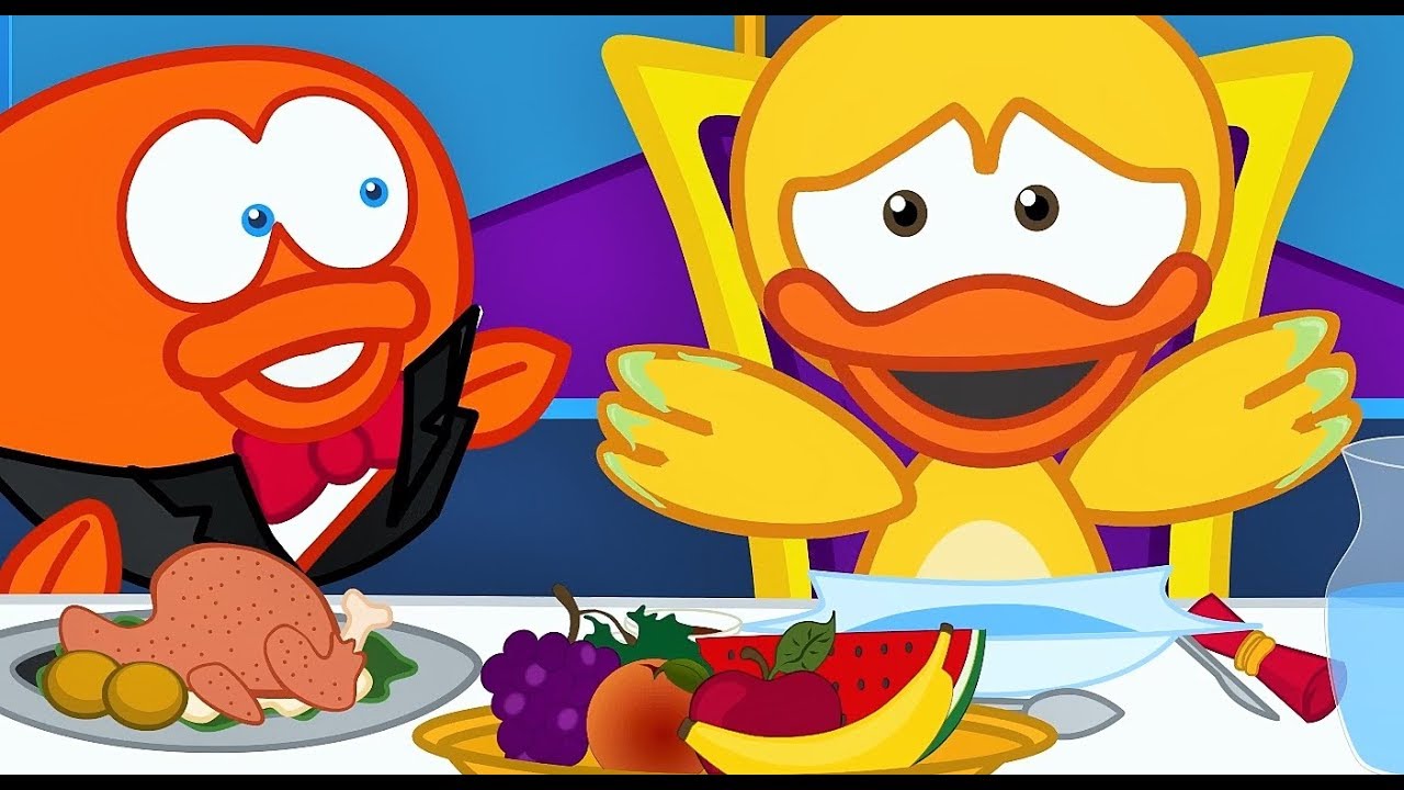 A TABLE Bien se tenir &agrave; table - comptine &eacute;ducative pour les enfants avec les p'tits z'amis
