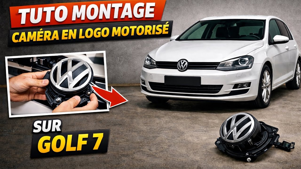 Tuto installation caméra Golf VII - camera motorisée dans le logo VW