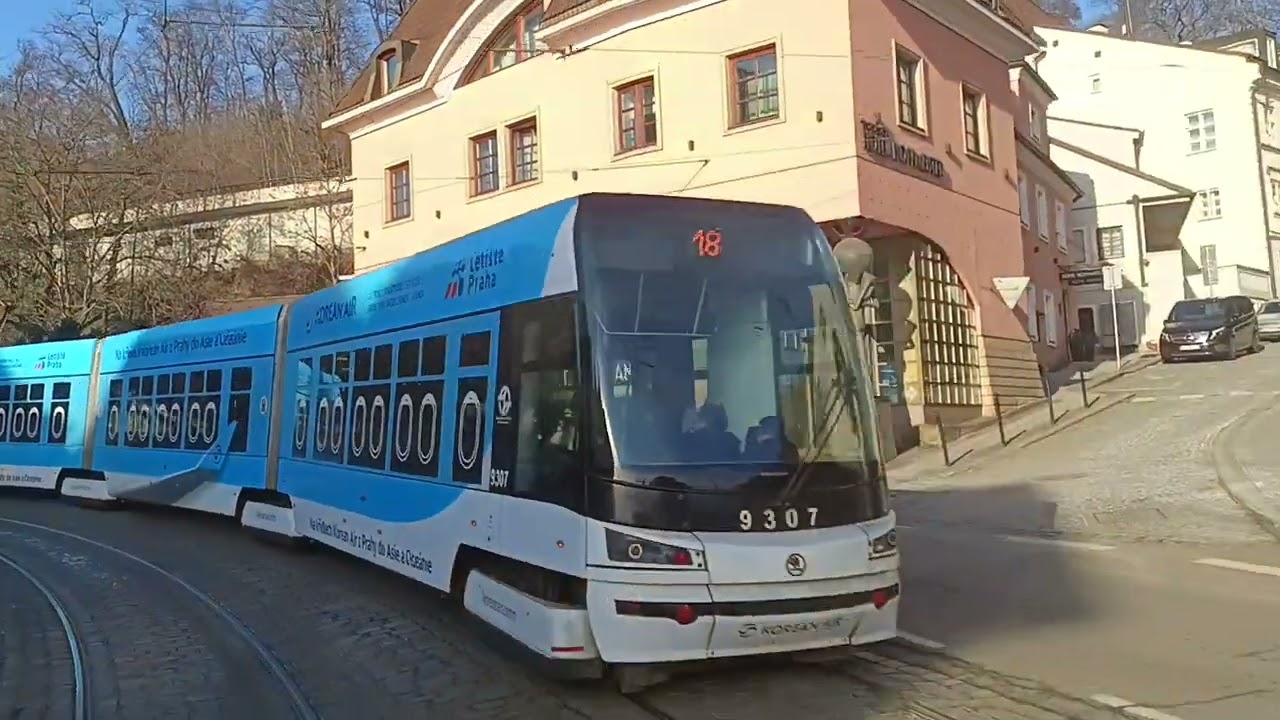 662. 6 1 2026. Praha1. Маршрут трамвая 18. 
