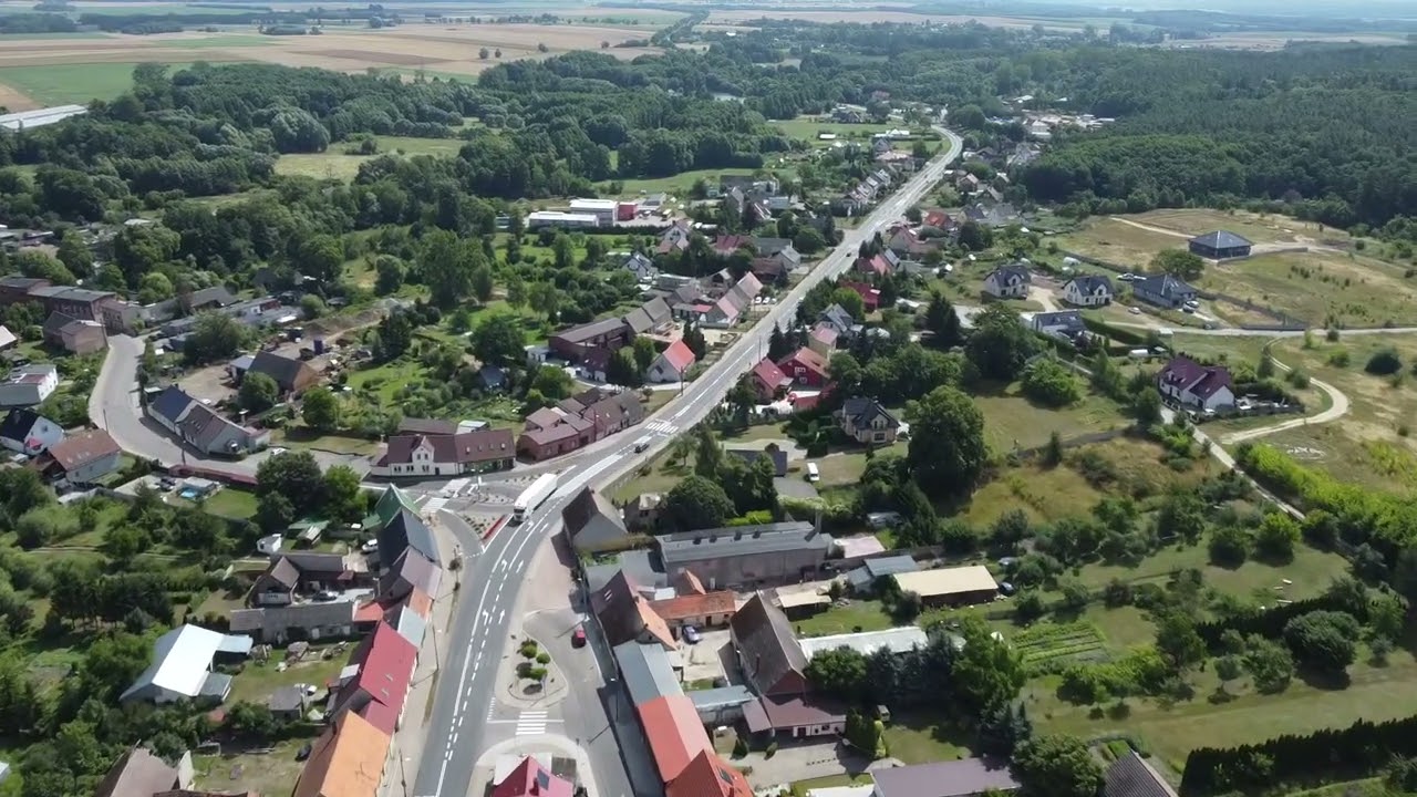 Suchań z góry, wzdłuż Drogi Krajowej nr 10
