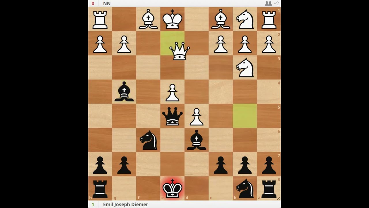 Brilliant Chess Miniature | NN vs Diemer 1978 #chess