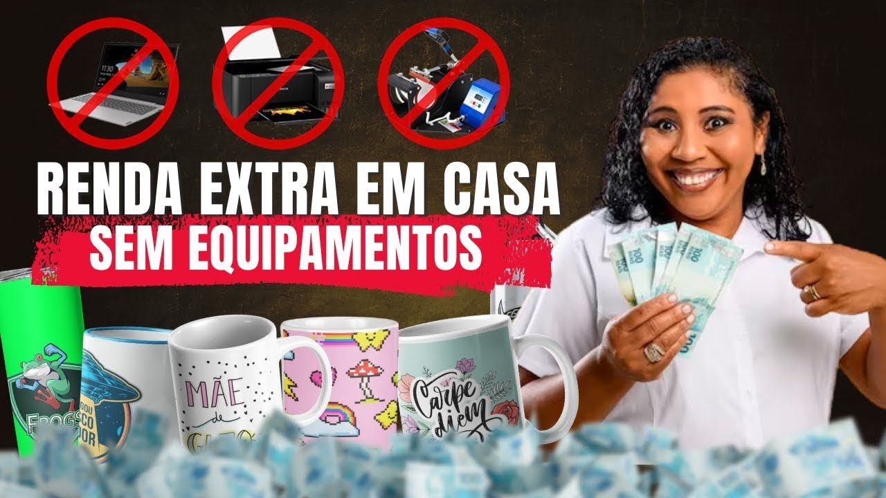 Renda Extra em Casa Estampando Canecas Personalizadas Sem Prensa T&eacute;rmica e Impressoras de Sublima&ccedil;&atilde;o