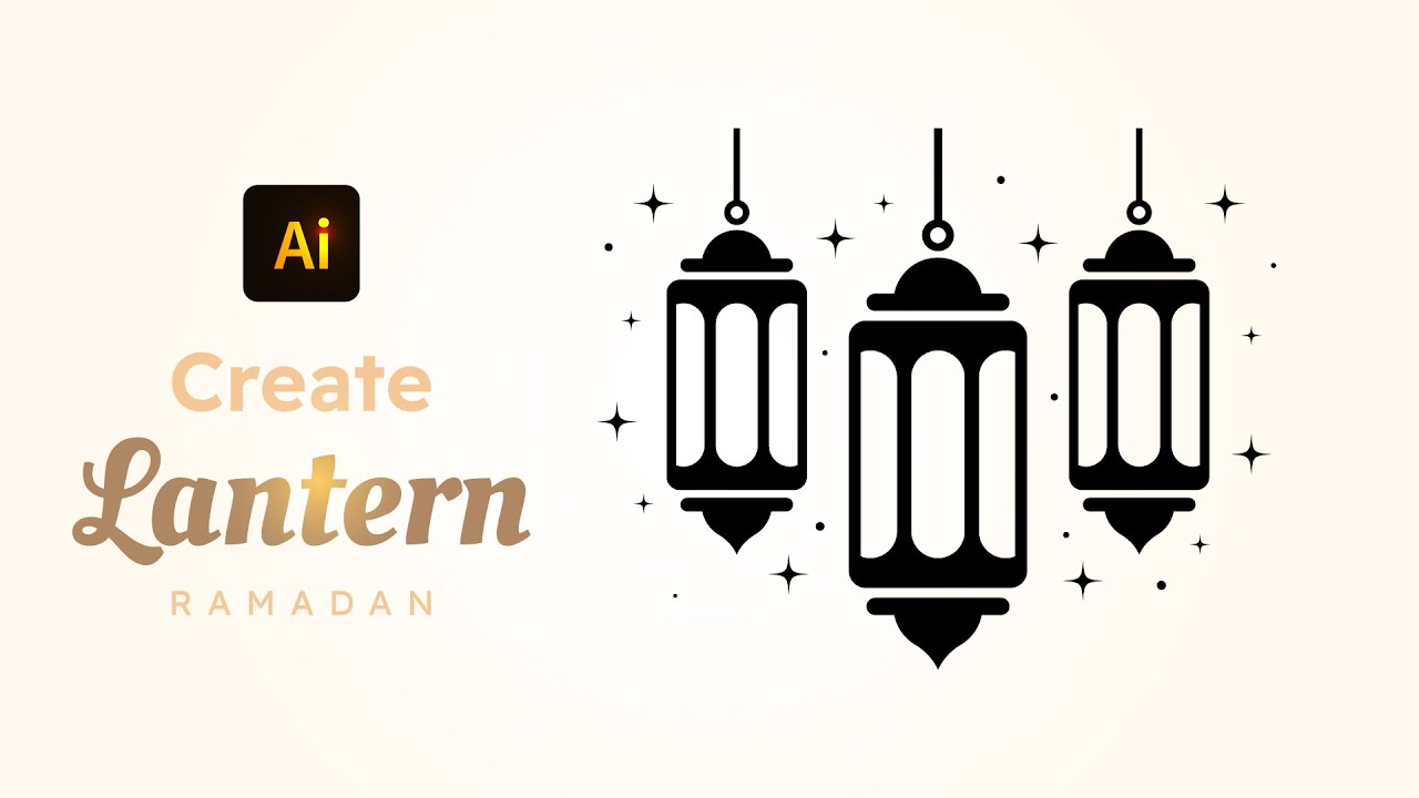 Easy way to Create Lantern (Ramadan) | Illustrator Tutorial