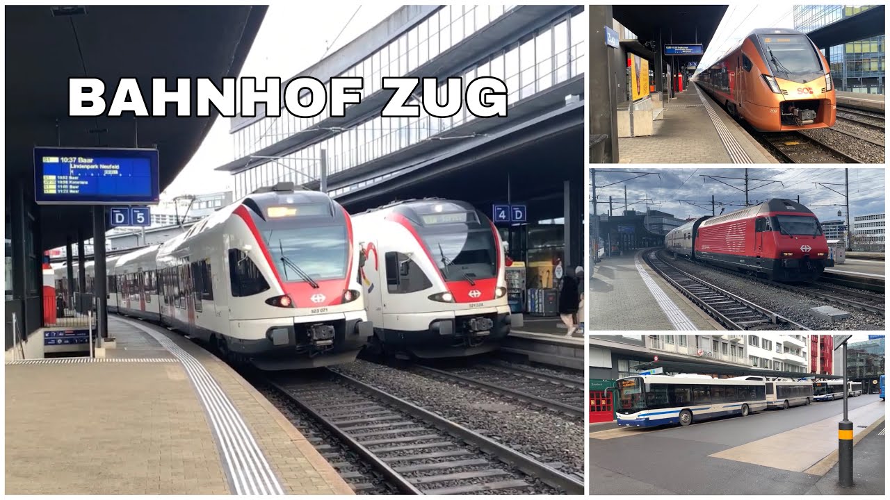 Züge beim Bahnhof Zug Stadt | Trains at Zug Stadt station (2021)