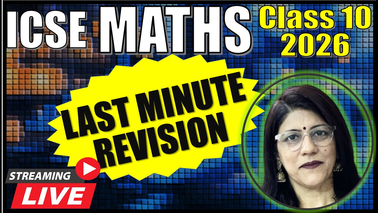 LIVE ICSE MATHS | DOUBT SESSION | CLASS 10 BOARD EXAM 2026