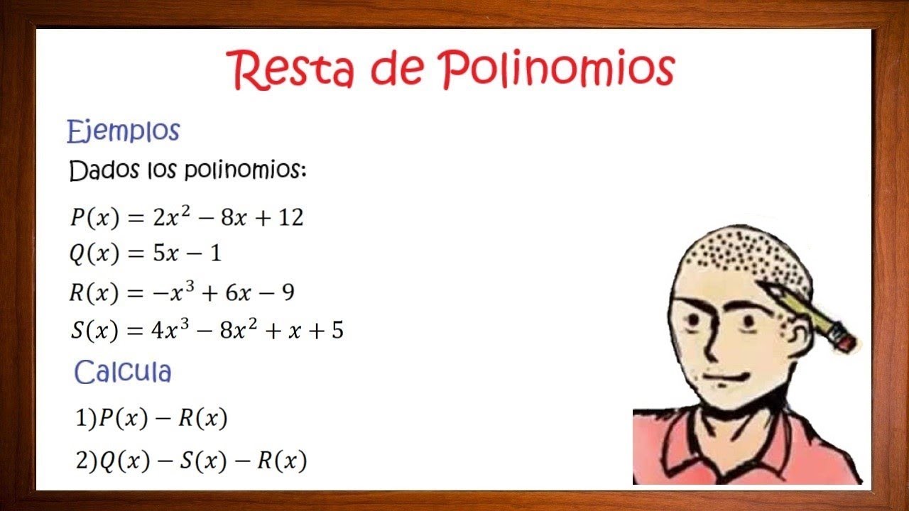 Ejercicios resueltos de resta de polinomios