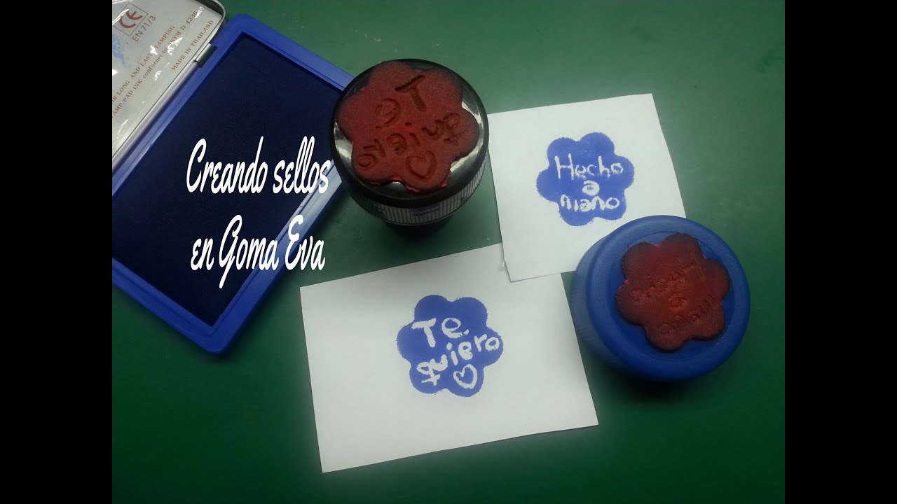 Creando sellos de gomaeva con el pirograbador - eva rubber stamps (tutorial)