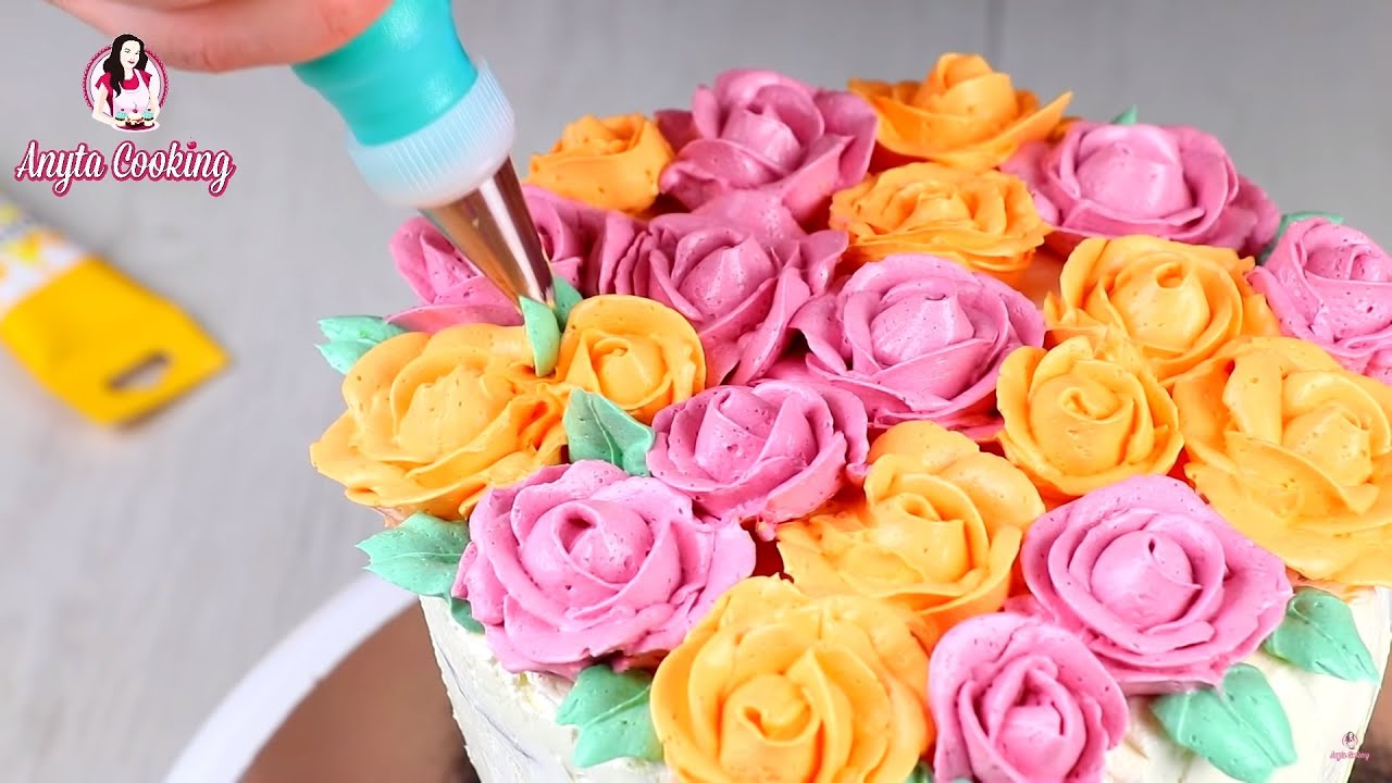 Crema de bezea elvetiana cu unt - pentru decorarea torturilor | Anyta Cooking