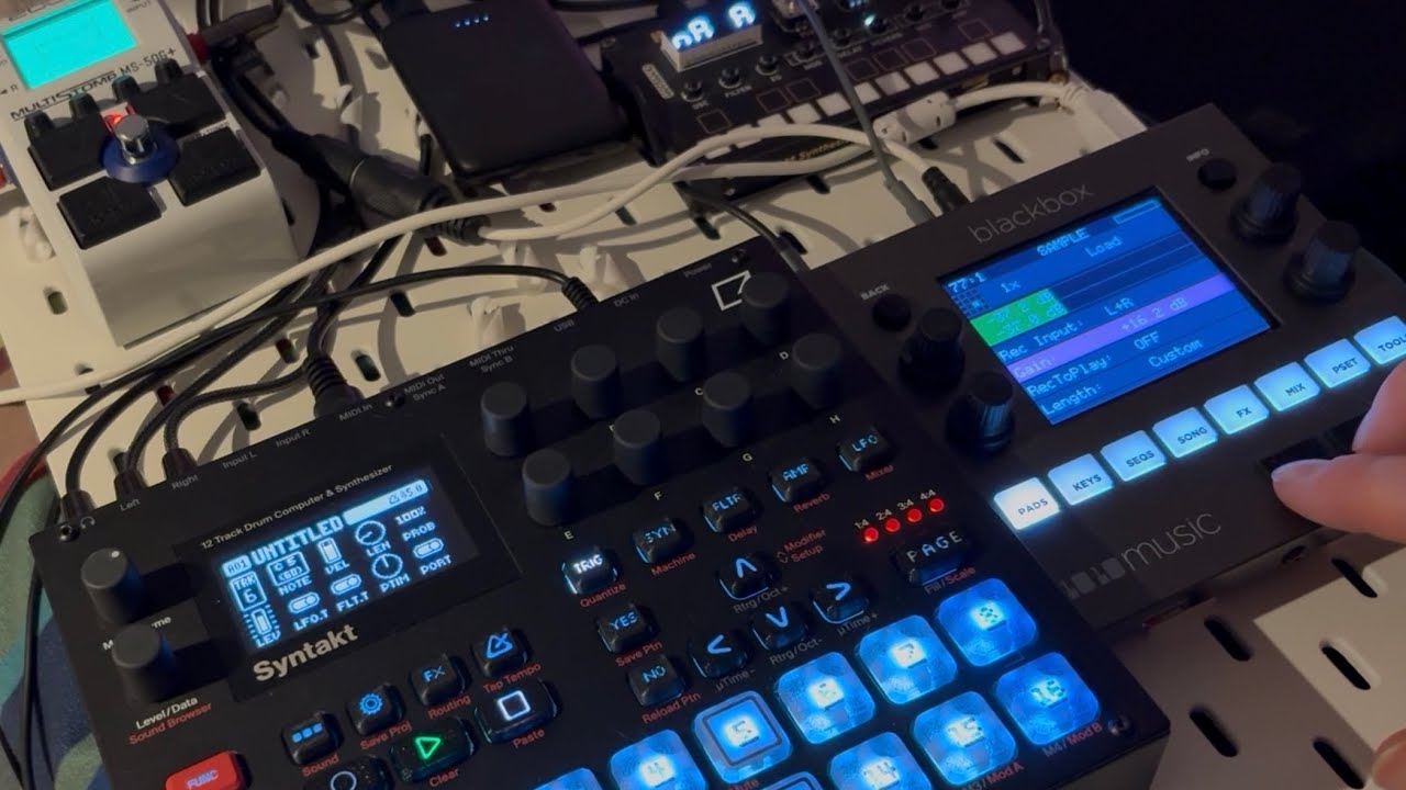 260216 rig - Elektron Syntakt jam with Zoom Multistomp, Korg NTS-1 and 1010music Blackbox