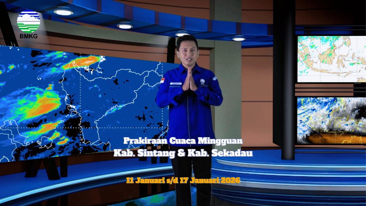 Prakiraan Cuaca Sepekan Kedepan Kab. Sintang & Kab. Sekadau, 11 Januari s/d 17 Januari 2026