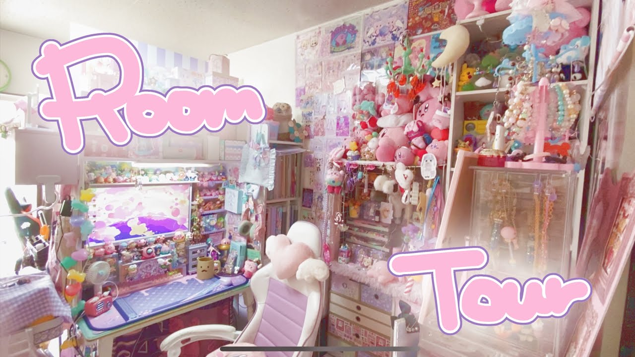 ROOM　TOUR【ゆめかわいいを詰め込んだお部屋紹介】デスク紹介( *´艸｀)さくっと今の机を紹介します！かわいいが好きな部屋☆