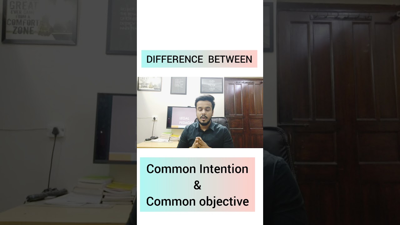 #shorts Difference Between Common Intention & Common Objective