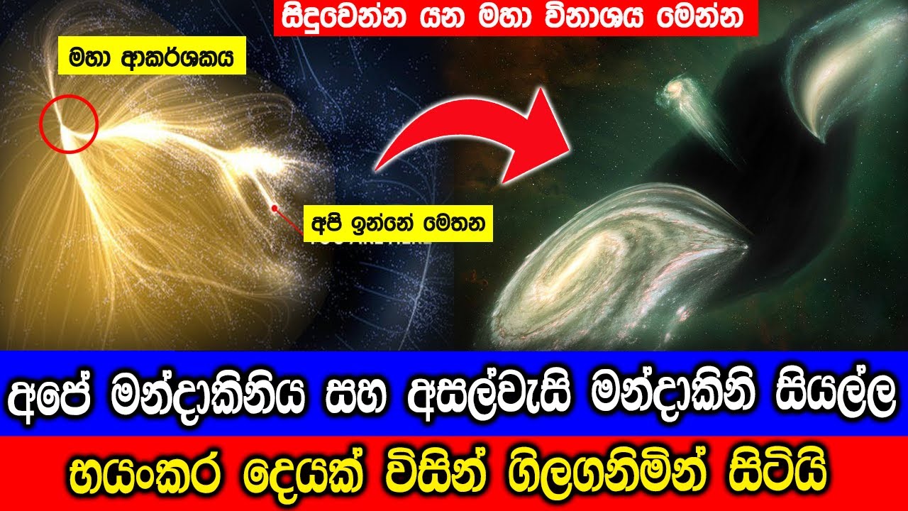 අප මන්දාකිනිය ඇතුළු සියලු අසල්වැසි මන්දාකිනි ගිලිගන්න මහා ආකර්ශකය - The Great Attractor.
