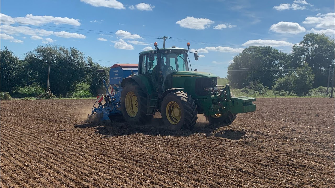 John Deere 6920 au semis de Colza avec un Lemken Solitair 9