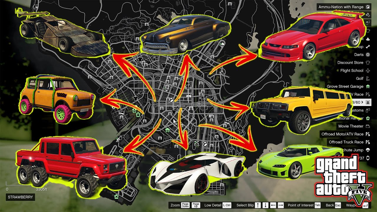 GTA V - All New Updated Rare Car Locations in Story Mode 2025! (XBOX, PC, PS4, PS5)