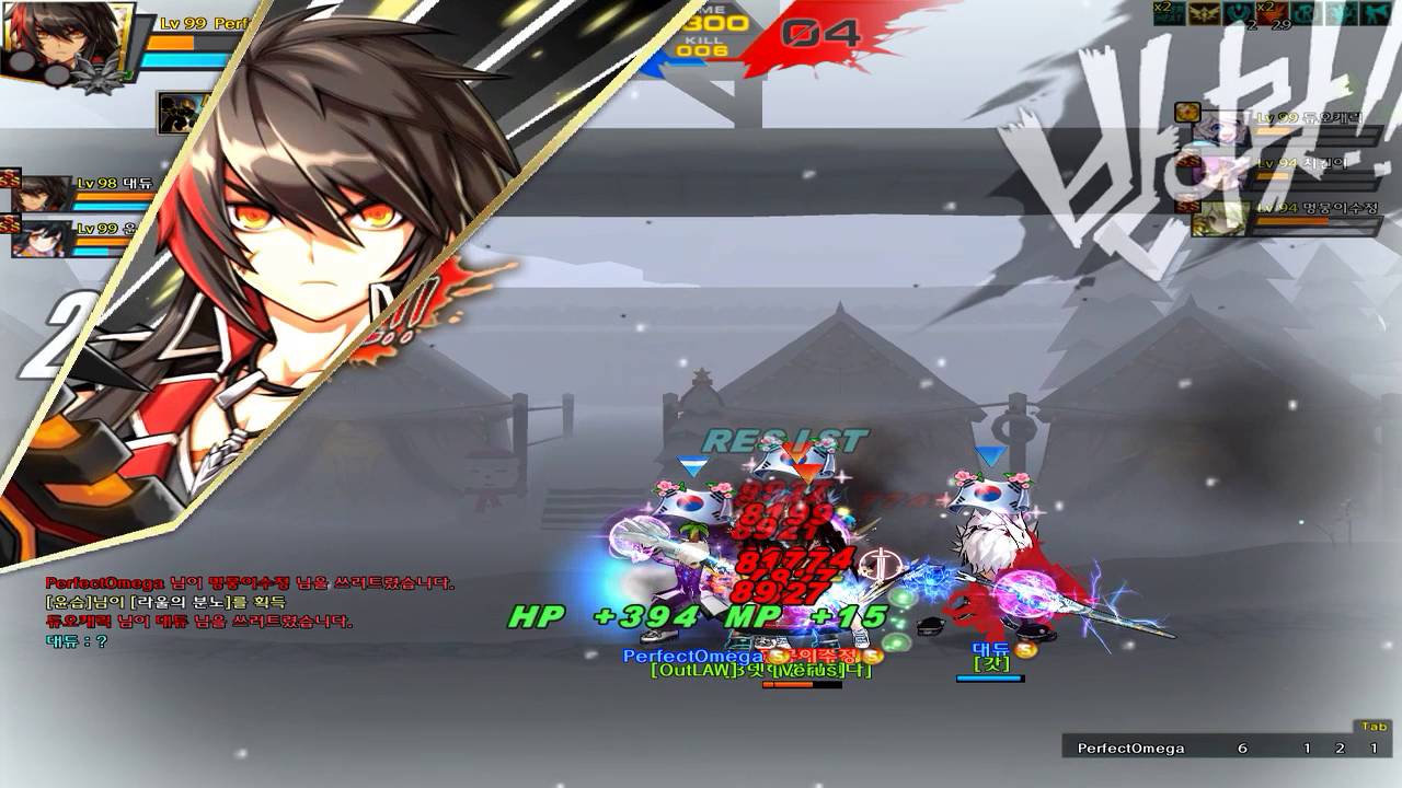[Elsword KR]Double Veteran Commander 3v3 PVP - 2016/08/15