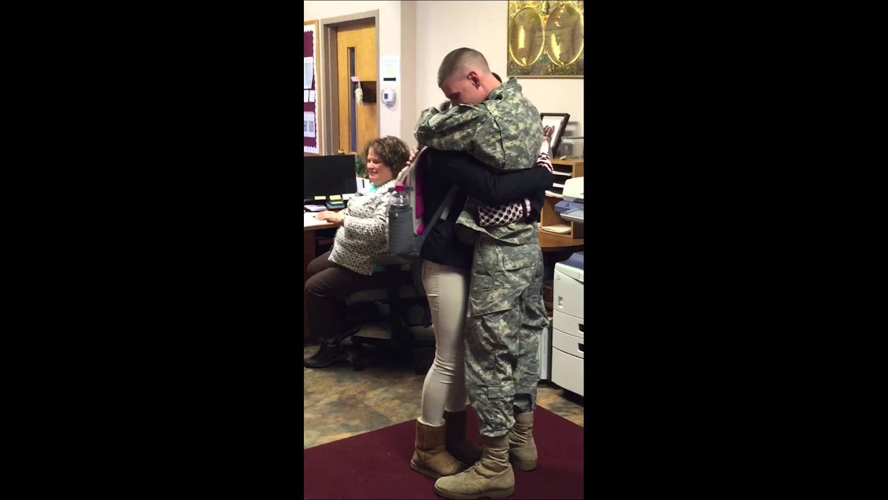 Liz T surprised that her brother is home from deployment.